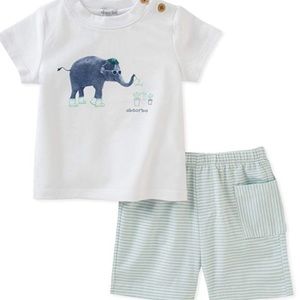 NWT Absorba 2 Piece Seersucker Short & Tee Set